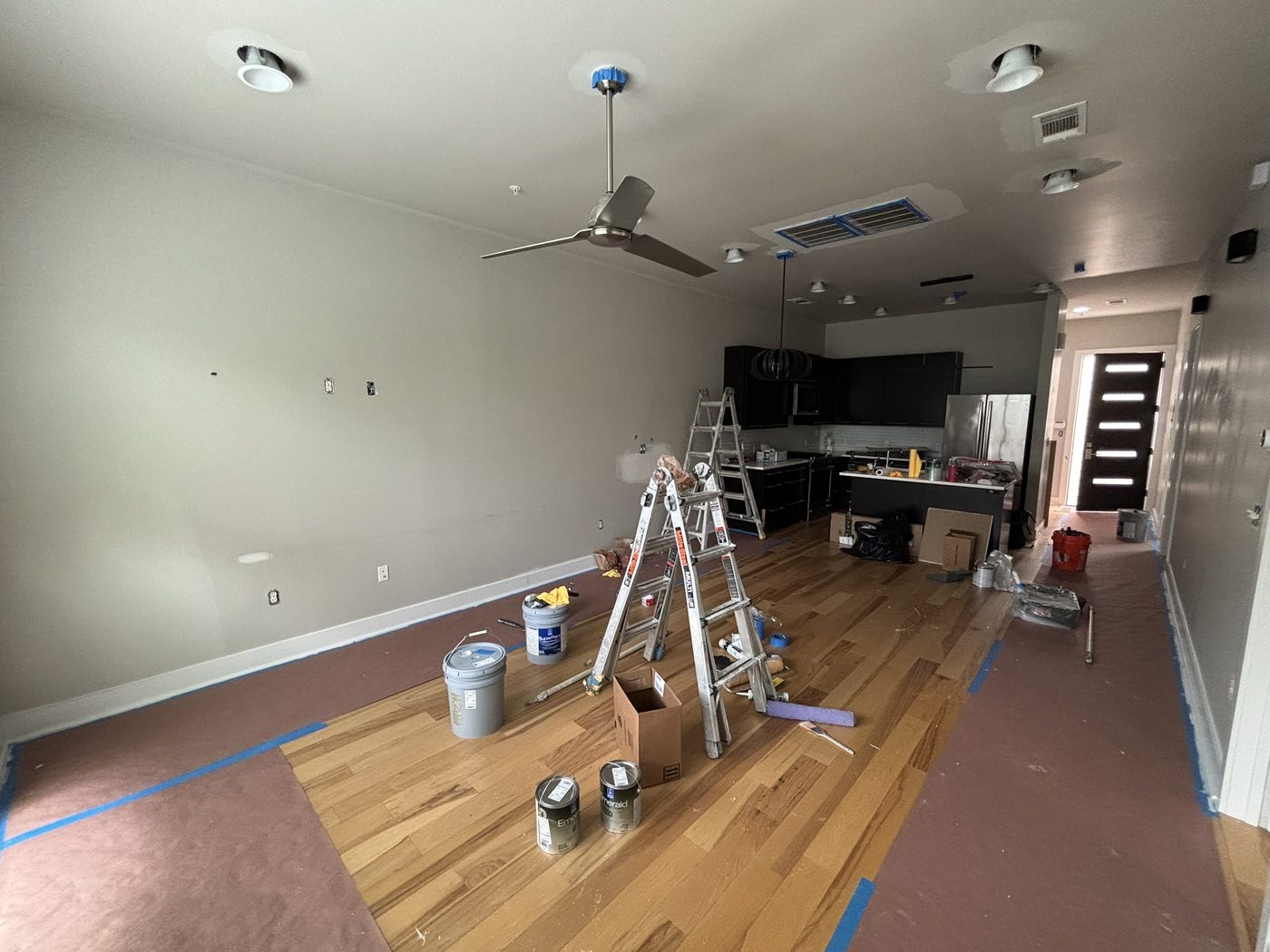 Enfield living and kitchen before