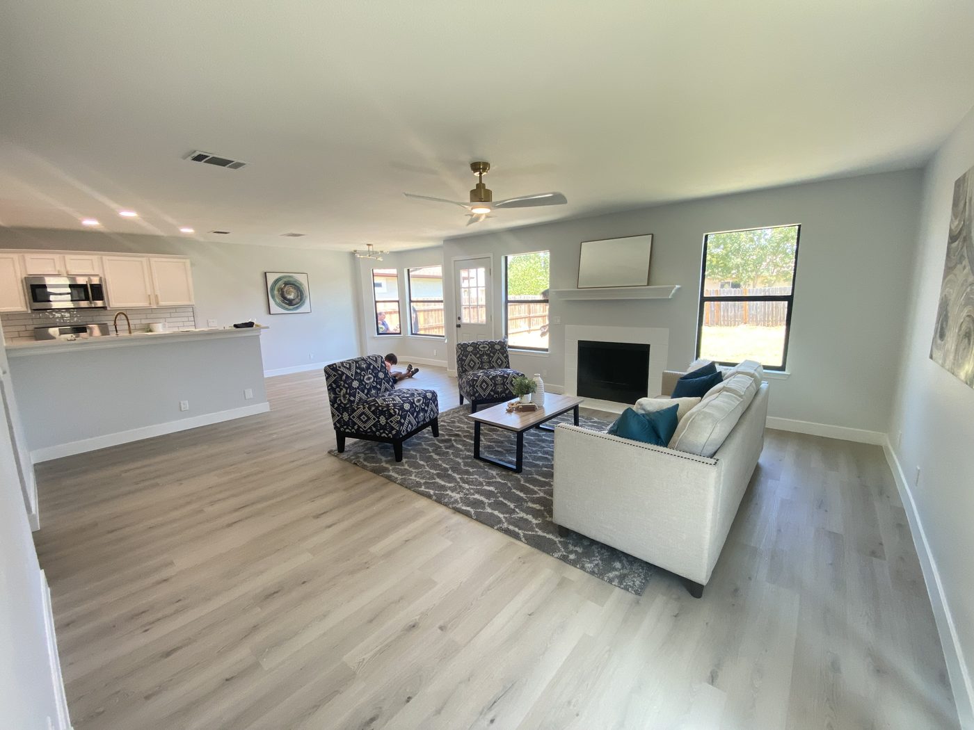 Jaron living room after renovation